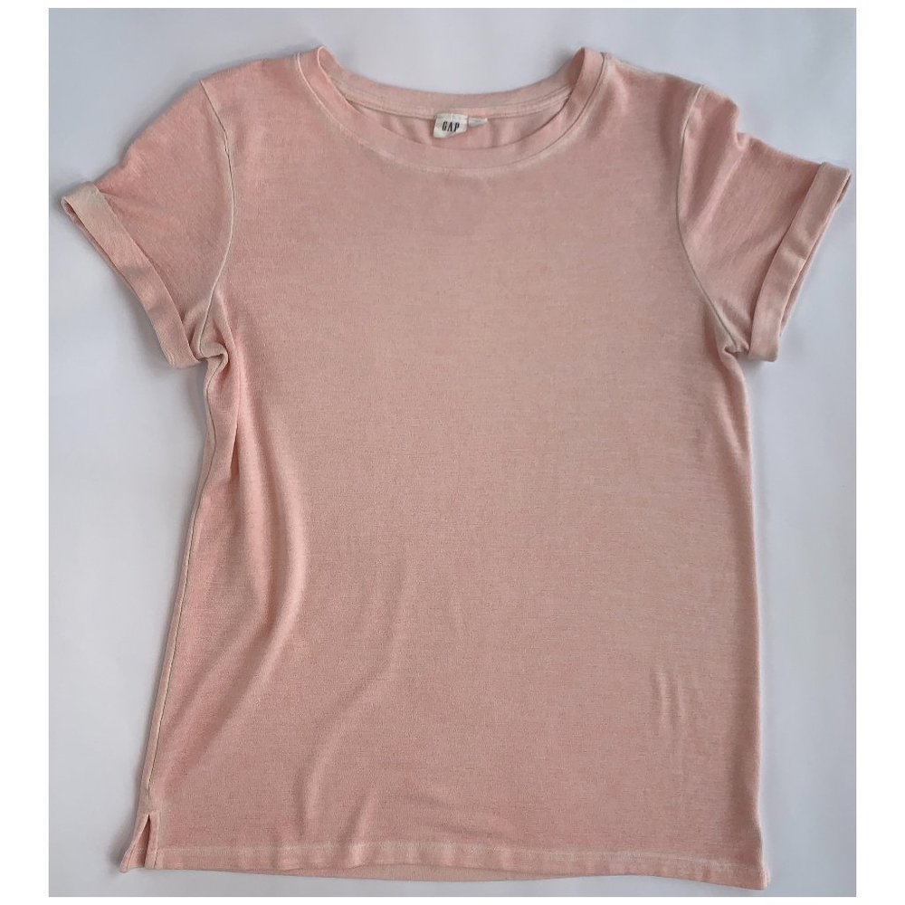 Crew Neck Softspun Knit Roll-Sleeve Garmet Dyed